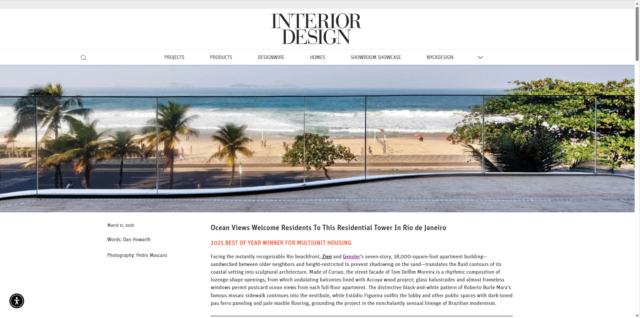 Tom na Revista Interior Design